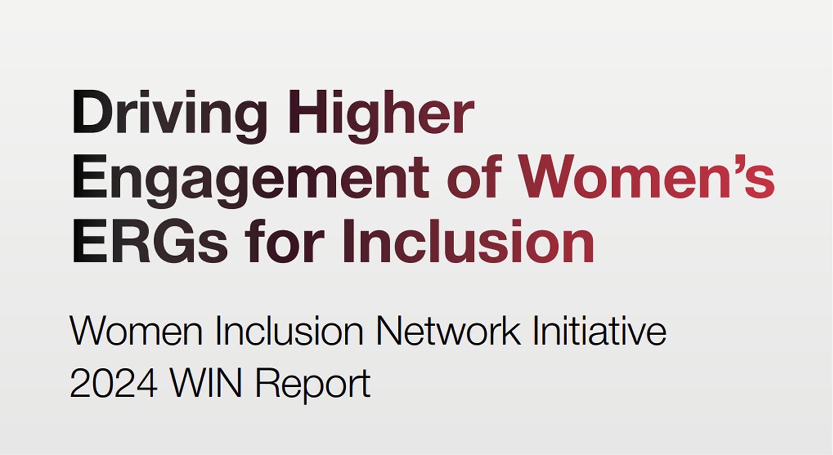 Women Inclusion Network (WIN) Report 2024